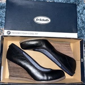 Penelope Black Dr. Scholls wedge heel